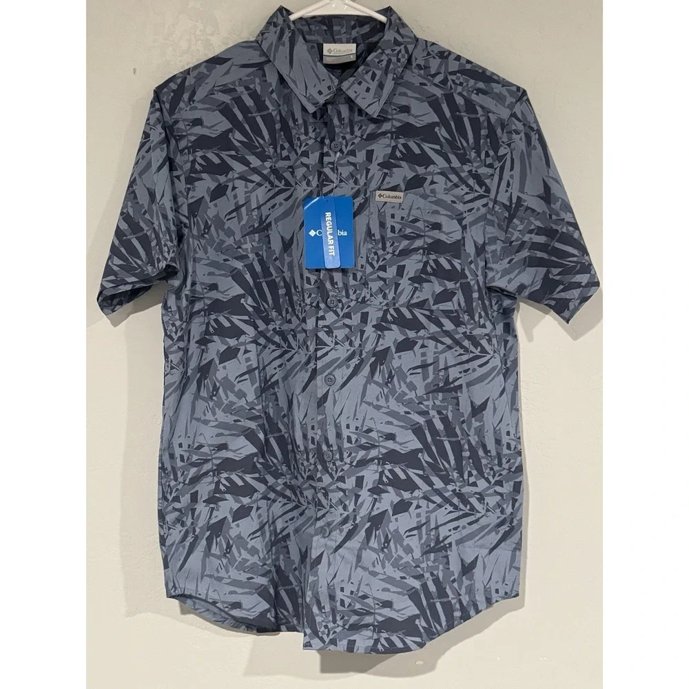 NEW Men's Size Small Columbia Rogers Peak Printed Short Sleeve Shirt XM8259-449